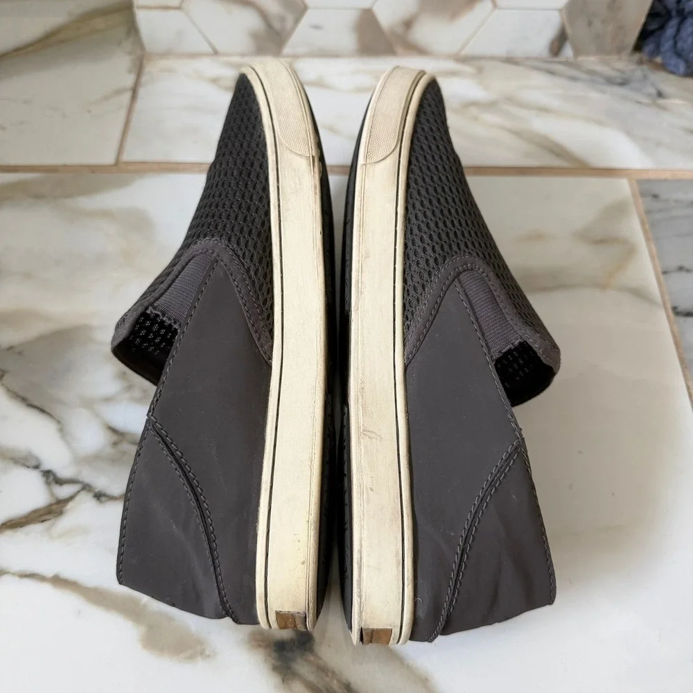 OluKai Gray Mesh Slip-On Loafers